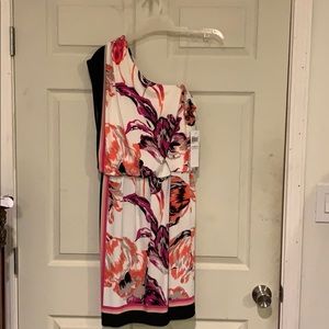 Floral one-shoulder dress